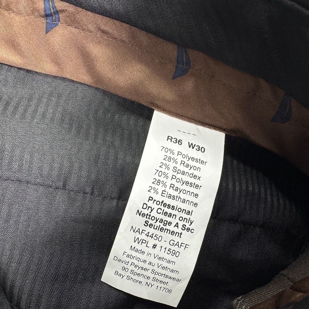Nautica Mens 2-Piece Modern Fit Active Stretch Solid Suit Brown 36R 30W - Picture 14 of 14